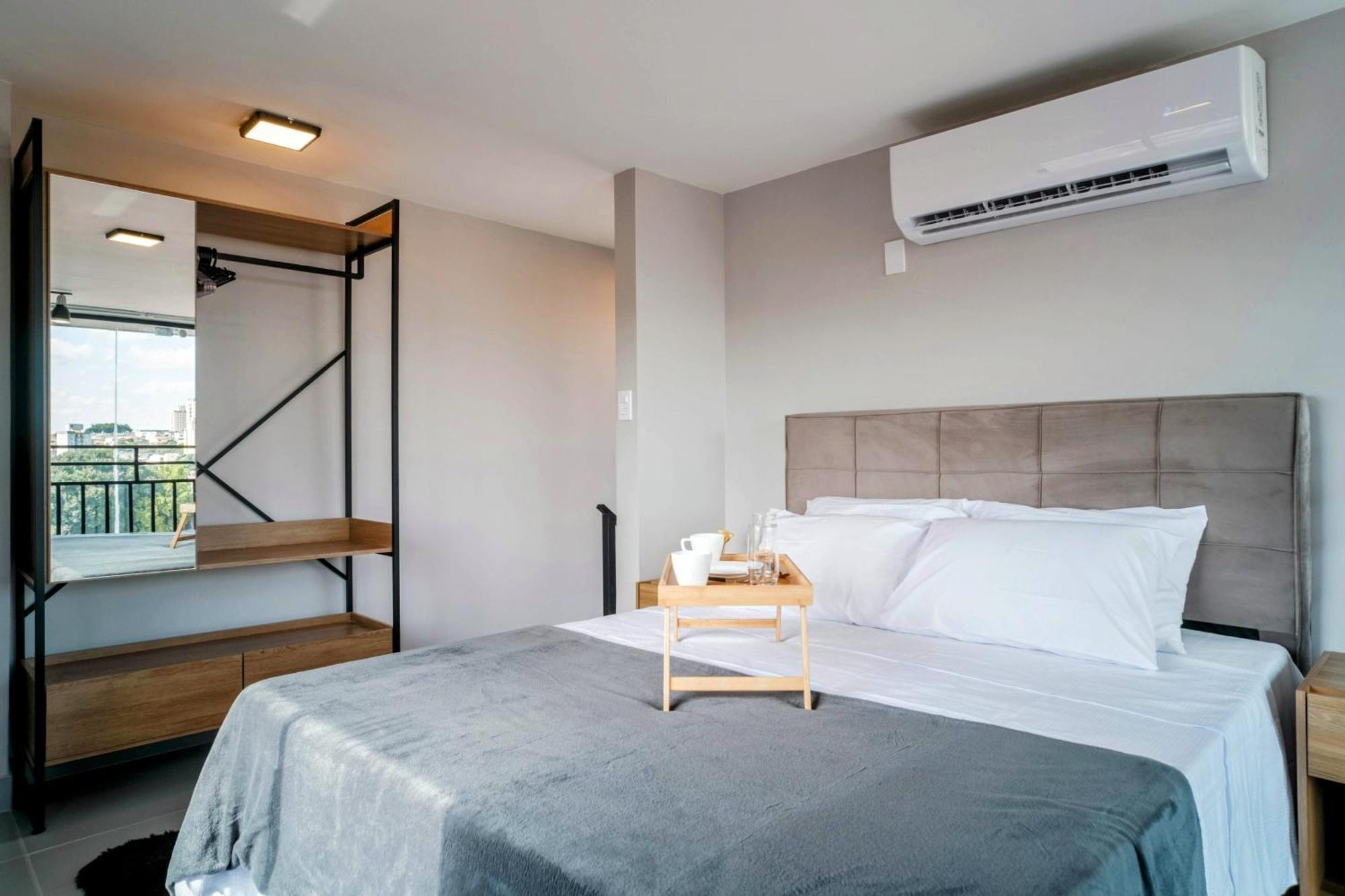 Apartamento Loft Com Vista Panoramica Aeroporto Spexpo Metro Com Ac São Paulo